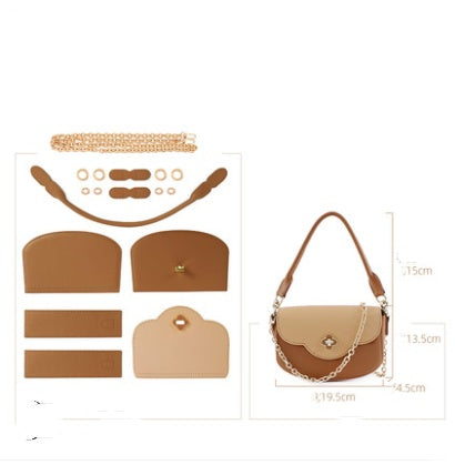 DIY Genuine Leather Handmade Crossbody Shoulder Bag Material Pack