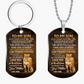 Animal Stainless Steel To My Son Necklace Key Chain