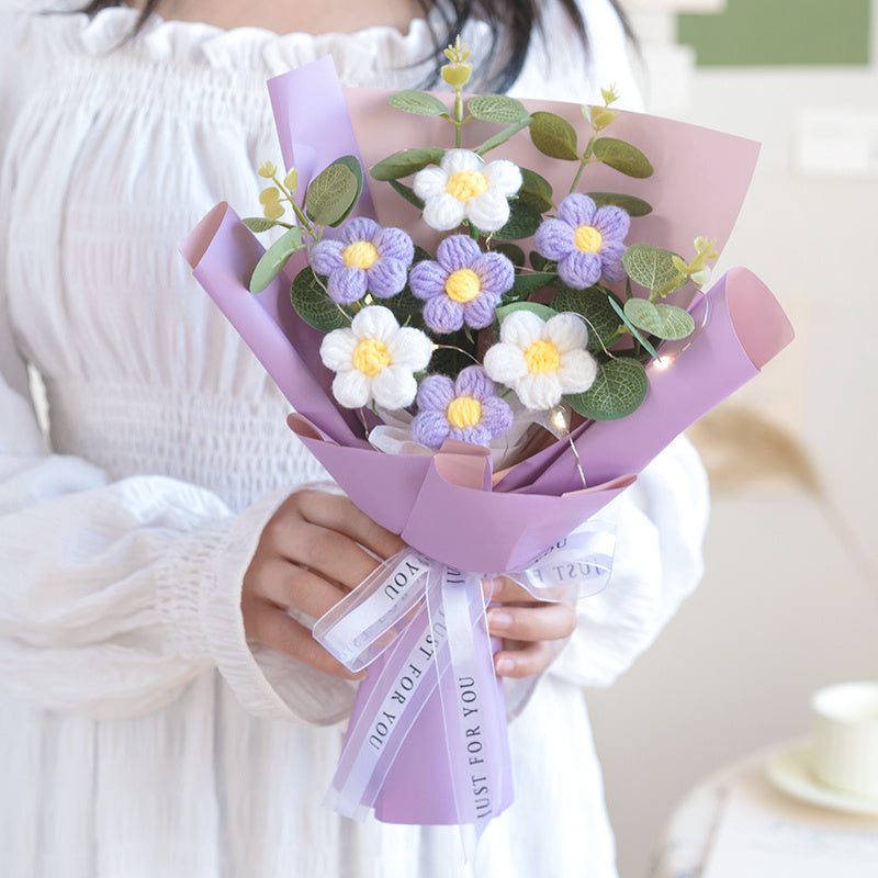 Hand-woven Knitted 7-Piece Bouquet FINISHED PRODUCT