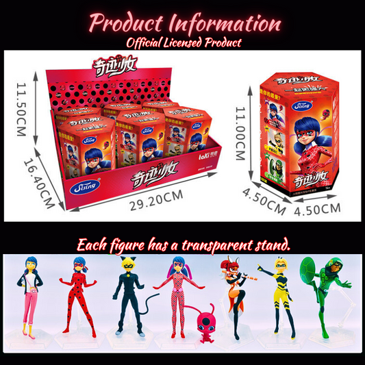 Box of 6 non-repetitive Miraculous: Ladybug & Cat Noir Figure Blind Box (Official Licensed)