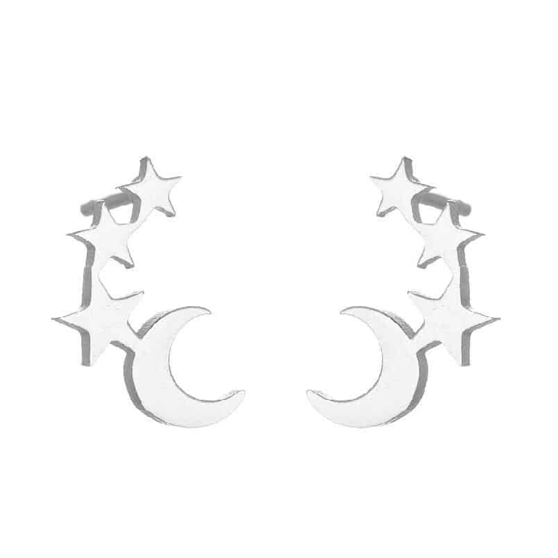 wide range of stainless steel stud earrings silver moon