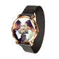 custom multicolor women’s magnetic buckle quartz wrist watch (gift box available) black