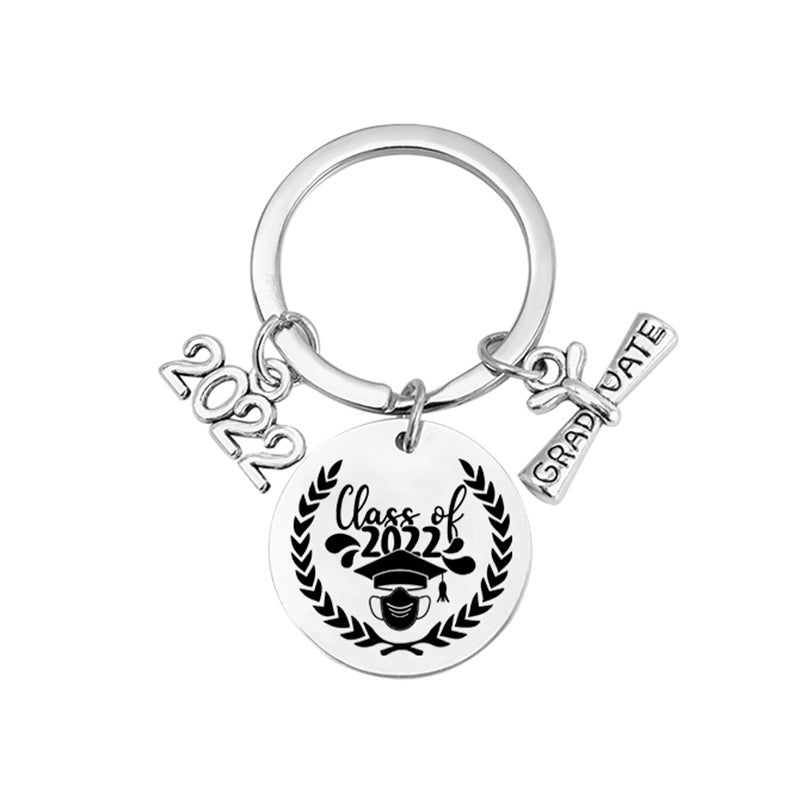 class of 2022 stainless steel inspirational graduate keychain (17 designs) design11
