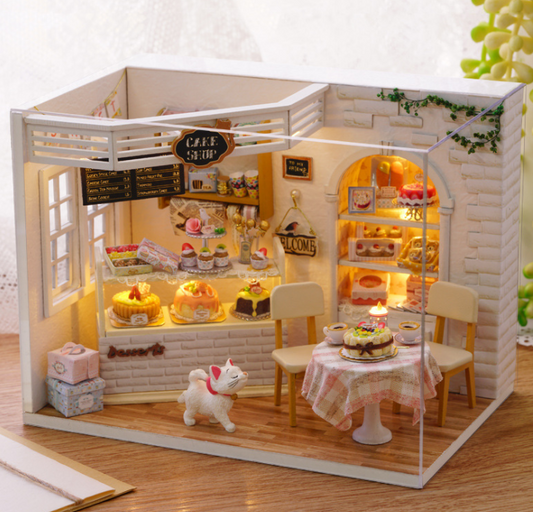 miniature dollhouse cake shop with furniture default title