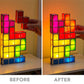 creative tetris lamp building blocks usb charging night light