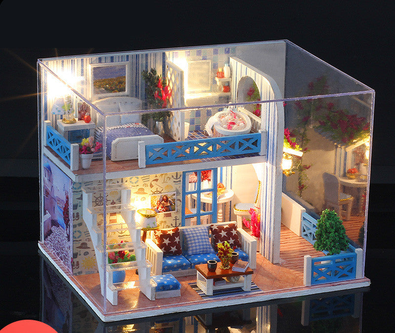 dollhouse miniature rooms with / without music(a wide range of options) (with dust cover)