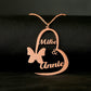 personalize 2 names custom necklace rose gold