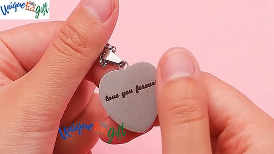 gift for girl gift for her gift for women gift for girlfriend gift for mother mom mum Custom Photo Double Sided Heart Necklace 