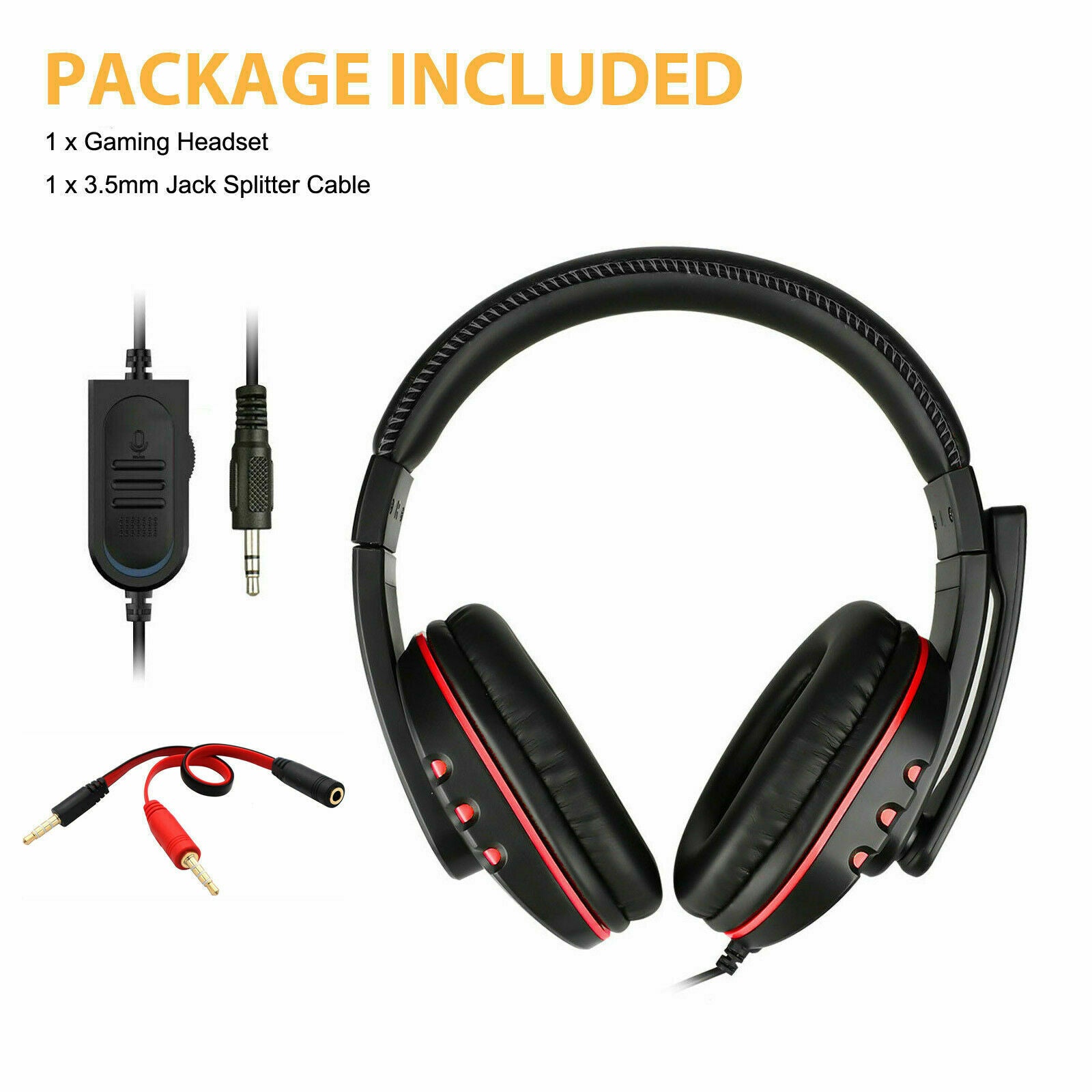 pro gamer headset for ps4, xbox one & computer headphone with microphone