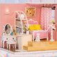 dollhouse miniature rooms with / without music(a wide range of options) (with dust cover) style2 / without music