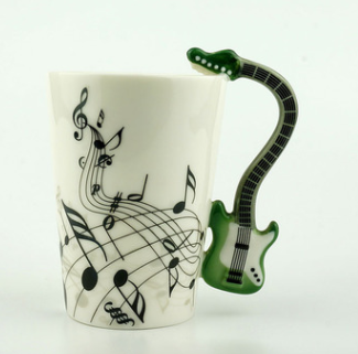music theme mug green