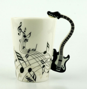 music theme mug black