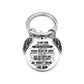 dad / mom "to my son" round inspirational keychain with angel wings 7