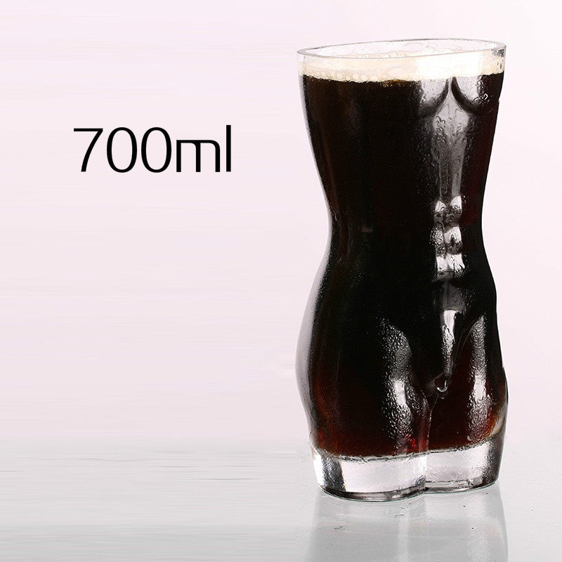 creative body-shaped beer glass 700ml / man