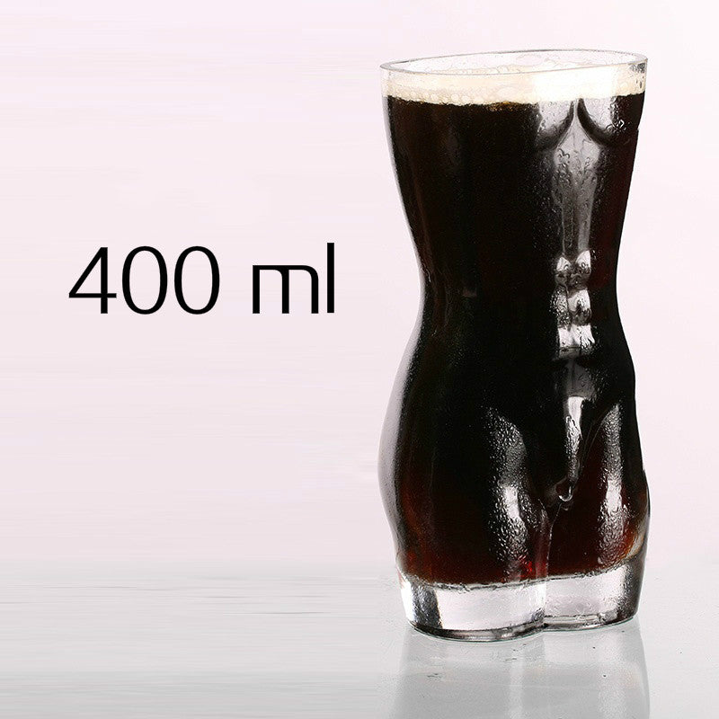 creative body-shaped beer glass 400ml / man