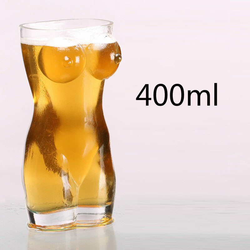 creative body-shaped beer glass 400ml / woman