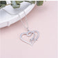 custom s925 sterling silver heart-shaped necklace with 2 names (<5 letters)