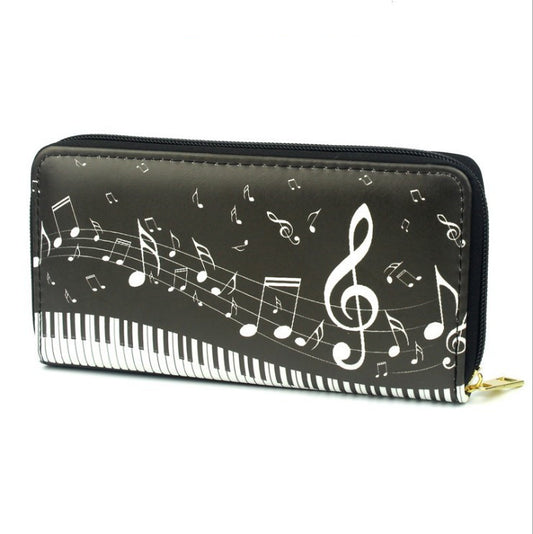 ladies piano keyboard long purse