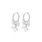 music notes stainless steel earrings silver