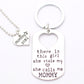 2 pieces mommy & daughter necklaces (or a keychain) mother's day necklace + keychain