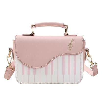 piano keyboard-shaped bag for music lovers pink