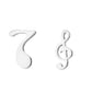 wide range of stainless steel stud earrings music note silver