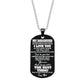 dad/mom to daughter stainless steel rectangular necklace black from mom