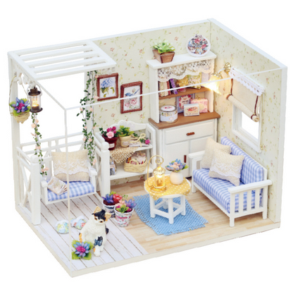 diy miniature dollhouse room with furniture (2 options) a