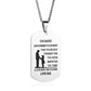 dad/mom "to my daughter" trendy stainless steel rectangular inspirational necklace