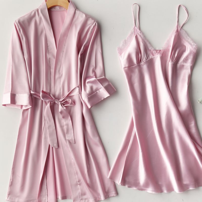 two-piece suspender nightgown pajamas