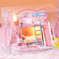 dollhouse miniature rooms with / without music(a wide range of options) (with dust cover) style10 / without music