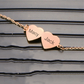 custom heart-shaped nameplate bracelet