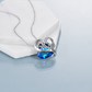925 sterling silver mom necklace with a blue heart (gift box included)