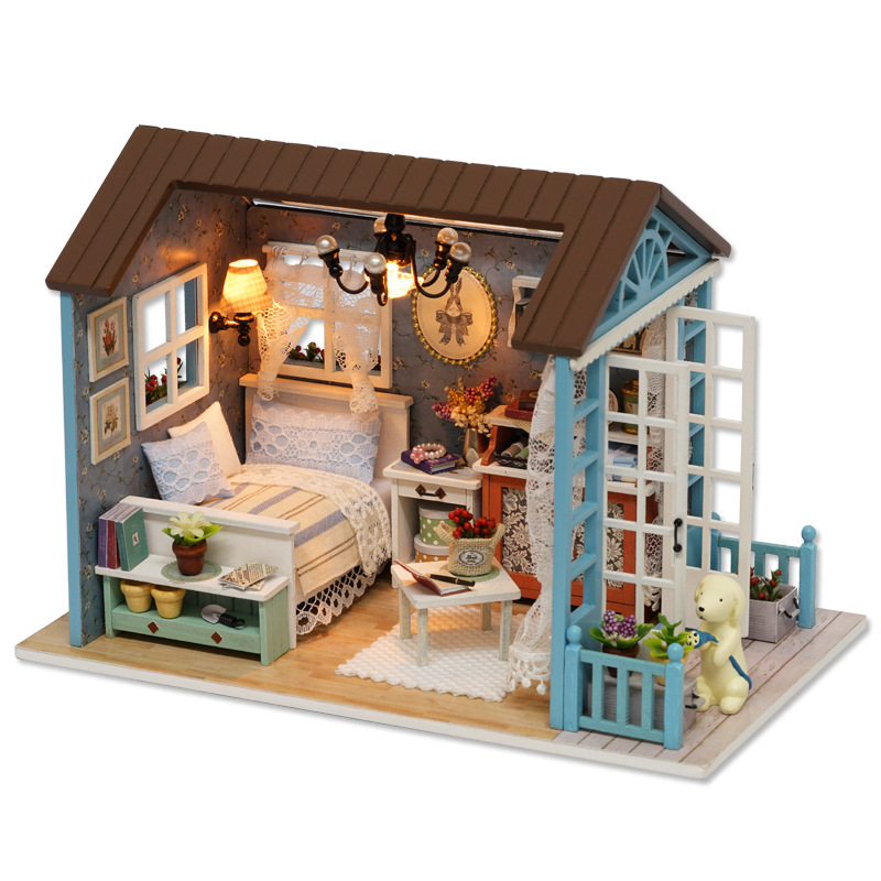 wooden dollhouse (a wide range of options) mori blue time