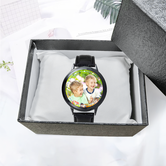 custom black led touch screen watch (gift box available) with gift box