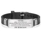 "to my wife" adjustable silicone stainless steel inspirational bracelet to my wife forever