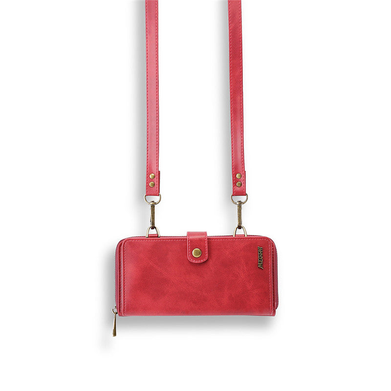 iphone flip case magnetic detachable long purse