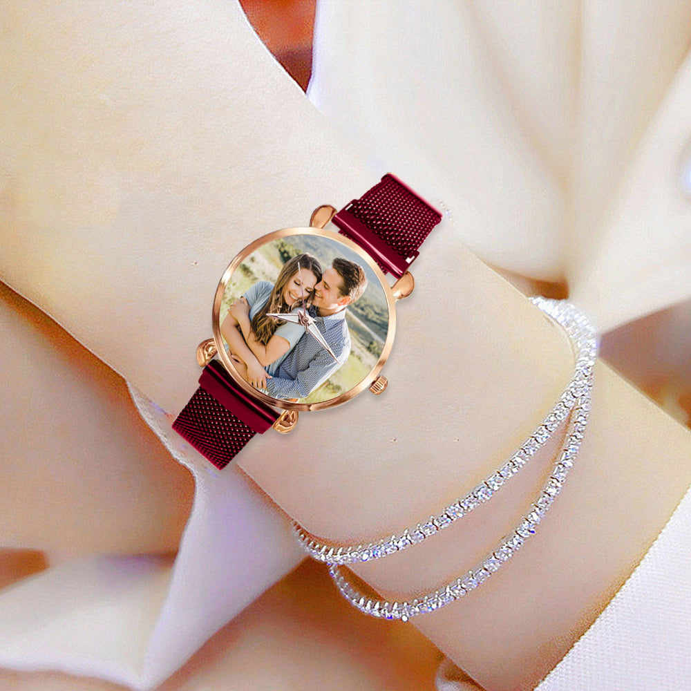 custom multicolor women’s magnetic buckle quartz wrist watch (gift box available)