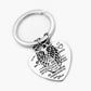 dad/mom "to my daughter" heart-shaped inspirational keychain with angel wings