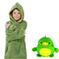 cartoon pillow (transform into kid hoodie) green