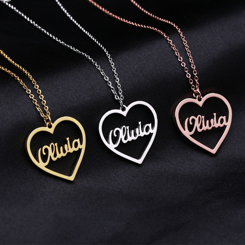 custom "you're in my heart" necklace