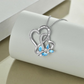 s925 sterling silver butterflies & hearts necklace (gift box included)