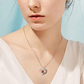 interlocking crystal heart birthstone necklace