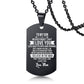 dad/mom "to my son" stainless steel rectangular inspirational necklace 4