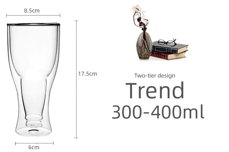 funny double-layer bottle-shaped wine glass