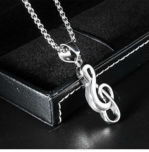 Music Note Stainless Steel Necklace for Men/Women/Music Lovers