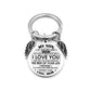 dad / mom "to my son" round inspirational keychain with angel wings 34