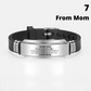 Gift for son, "To My Son" Stainless Steel Silicone Bracelet From Mom / Dad, graduation day, birthday, anniversary