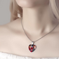custom photo double-sided heart necklace