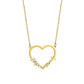 custom two names minimal heart-shaped necklace gold